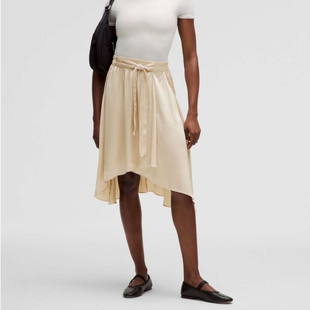 Lululemon Midi-Length Satin Wrap Skirt